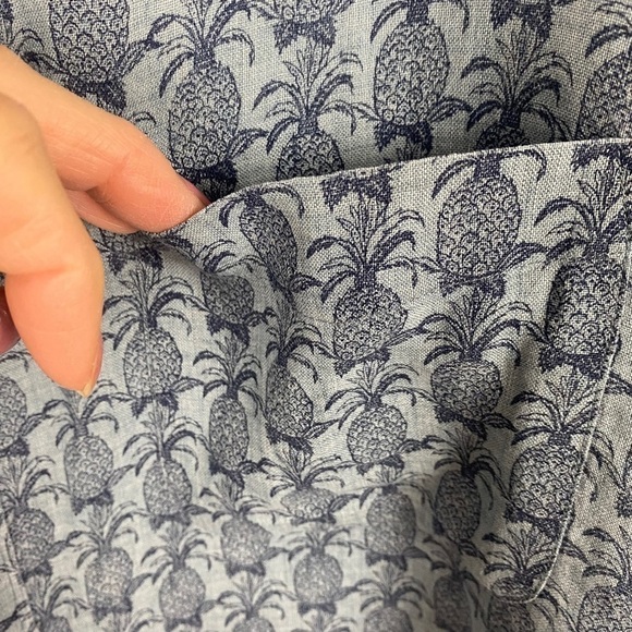 RODD & GUNN linen short sleeve pineapple design shirt button down s… - Picture 6 of 7